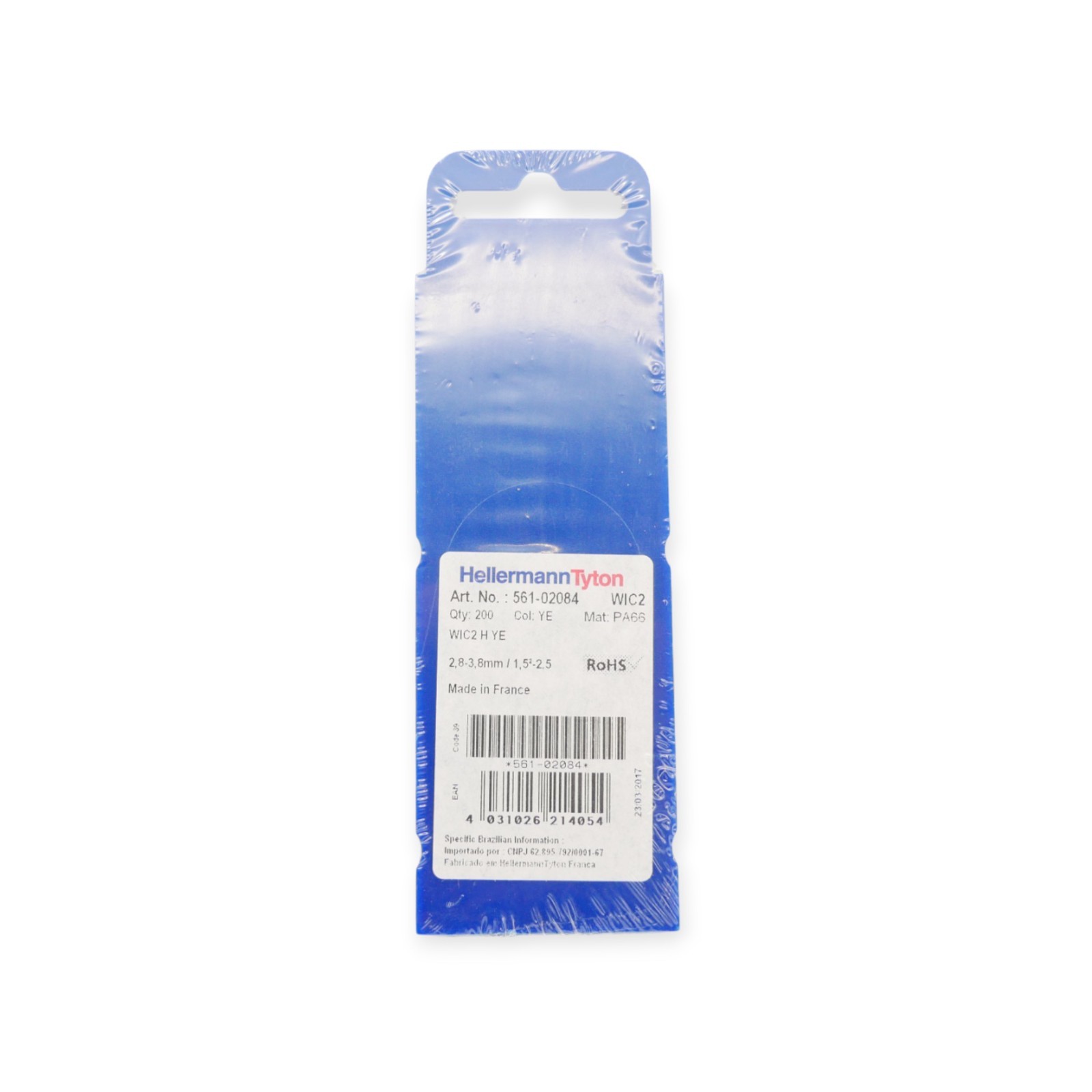 1000 Stück HellermannTyton WIC2-H-PA-YE-T1 Kennzeichungsklip 561-02084 – Bild 3