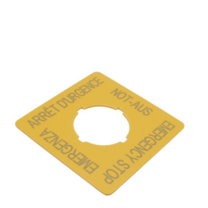 9 Stück Moeller M22-XYK1 NOT-AUS Schilder 4-Sprachig