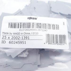 Wago 25x2002-1391 Abschluss- und Zwischenplatte VPE 25 Stk.