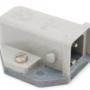 2 Stück Hirschmann Stasap 2 Anbaustecker mit Grundplatte