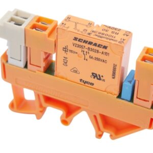 Weidmüller Hutschiene + Schrack V23057-B3028-A101 KR900012 5A 250V AC Orange