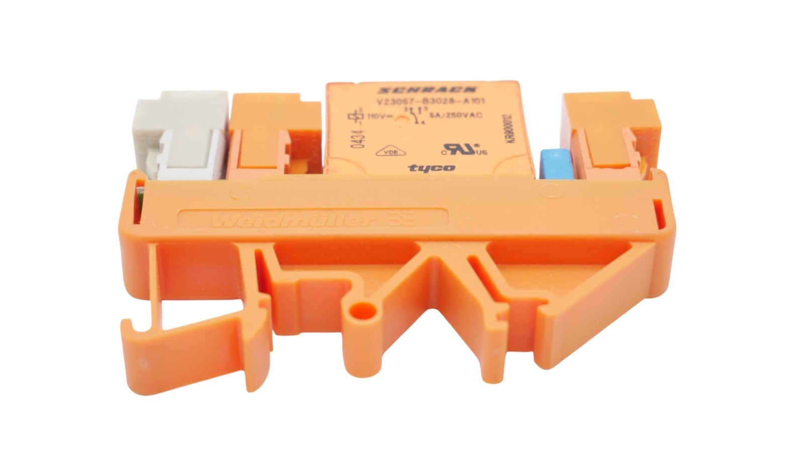 Weidmüller Hutschiene + Schrack V23057-B3028-A101 KR900012 5A 250V AC Orange – Bild 7