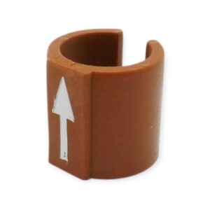 10 Stück Kunz  Kennzeichnungsring PA6 18MM braun mit Pfeil RAL 8024