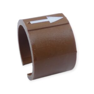10 Stück Kunz PA6 28MM Kennzeichnungsring braun mit Pfeil, RAL 8024-Innen 28M