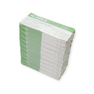 10 ESKA G-Sicherungseinsätze 20x5mm 6,3A TRÄGE   10 VPE á 10 Stück