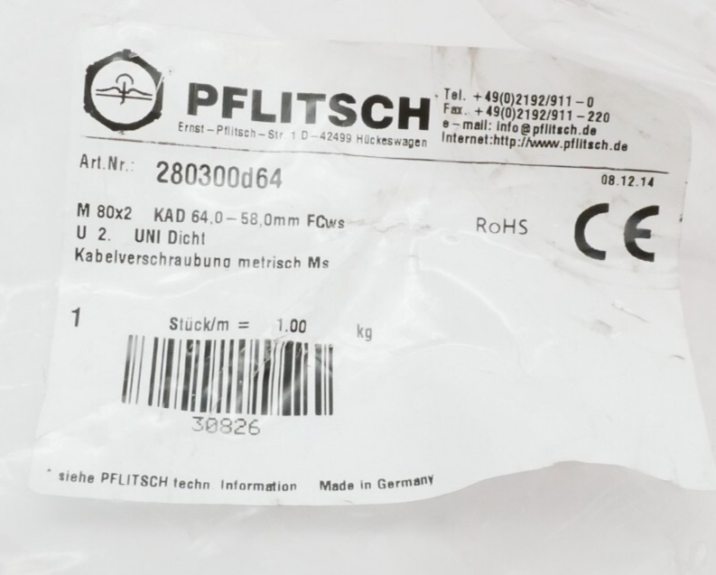 Pflitsch 280300d64 UNI Dicht Kabelverschraubung M80x2 – Bild 4