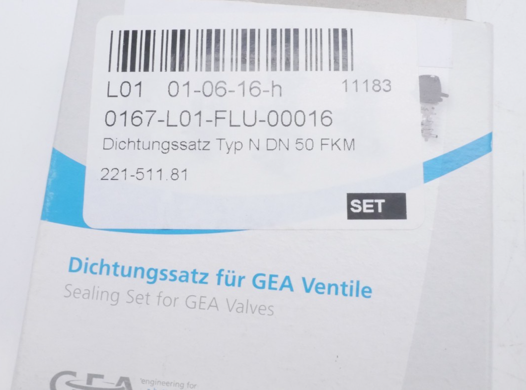 Gea Tuchenhagen 221-511.81 Dichtungssatz Typ N DN 40/50 FKM – Bild 2