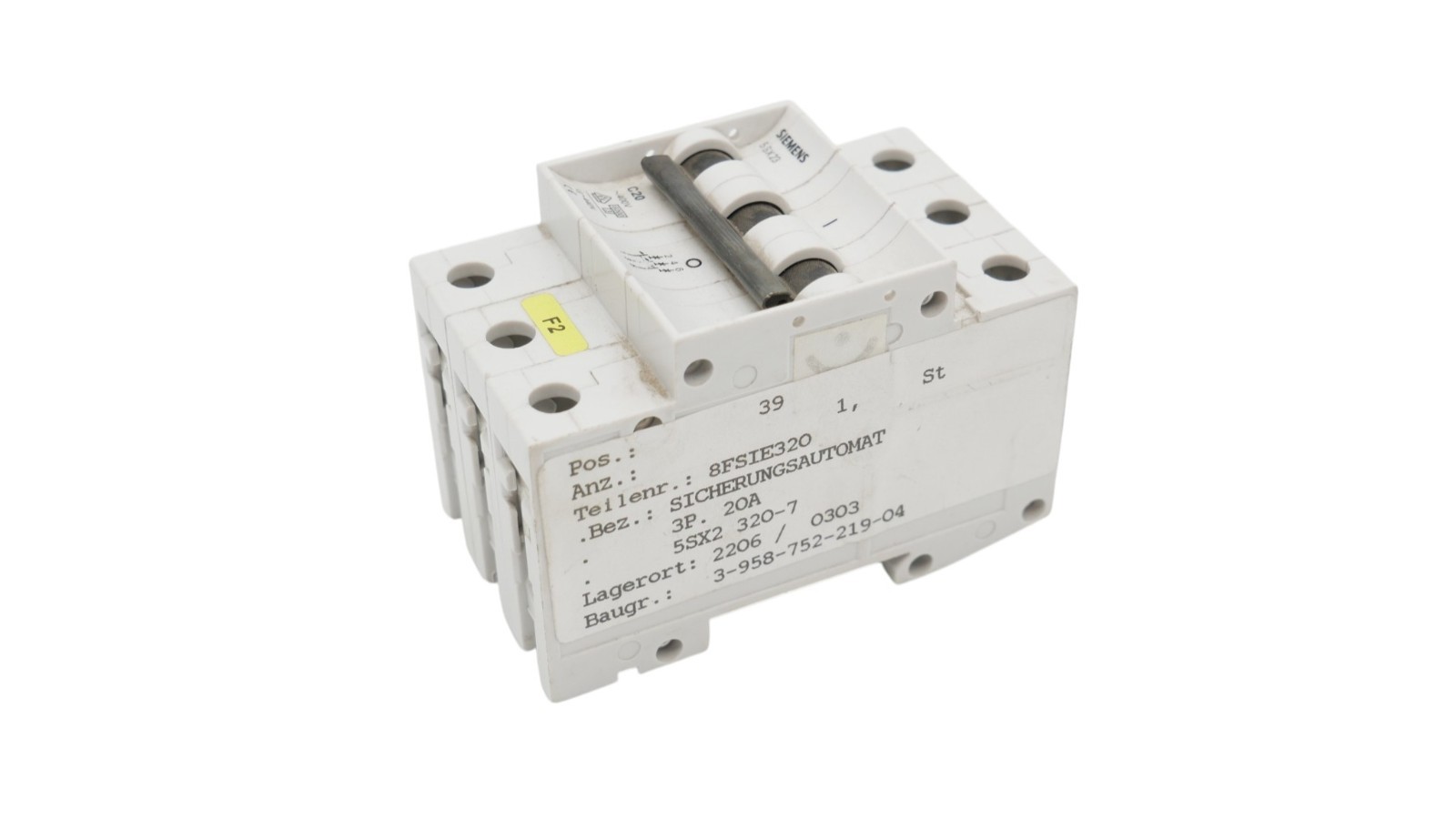 Siemens 5SX23 C20 Leistungsschutzschalter – Bild 4