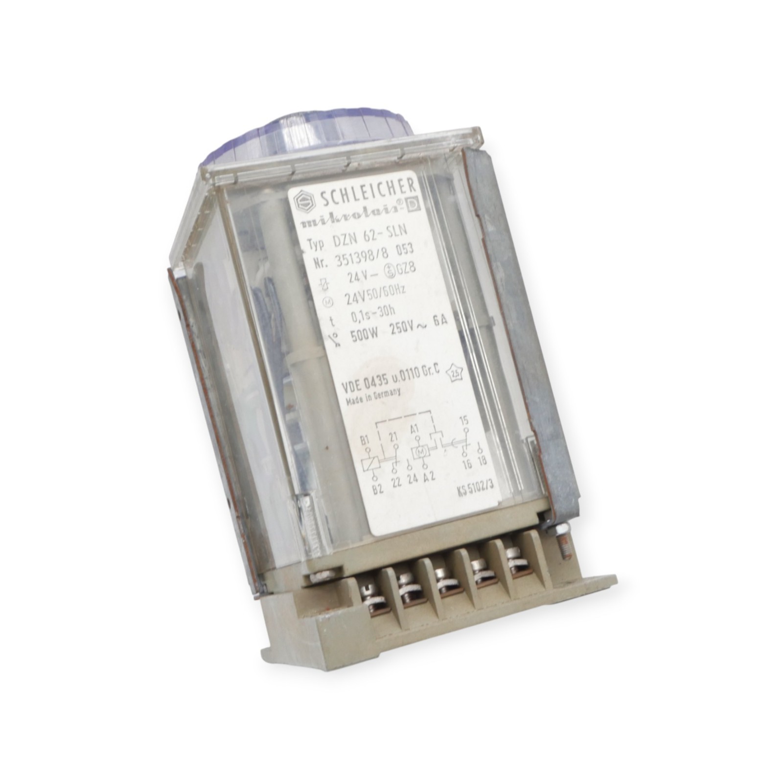 Schleicher Zeitrelais Typ DZN62-SLN Nr.351398/8 – Bild 3