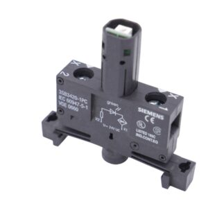 5 Stück Siemens 3SB3420-1PC Lampenfassung mit integrierter LED AC/DC grün