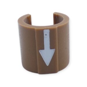 15 Stück Kunz PA6/12mm Kennzeichnungsring braun mit Pfeil RAL 8024 innen 12M