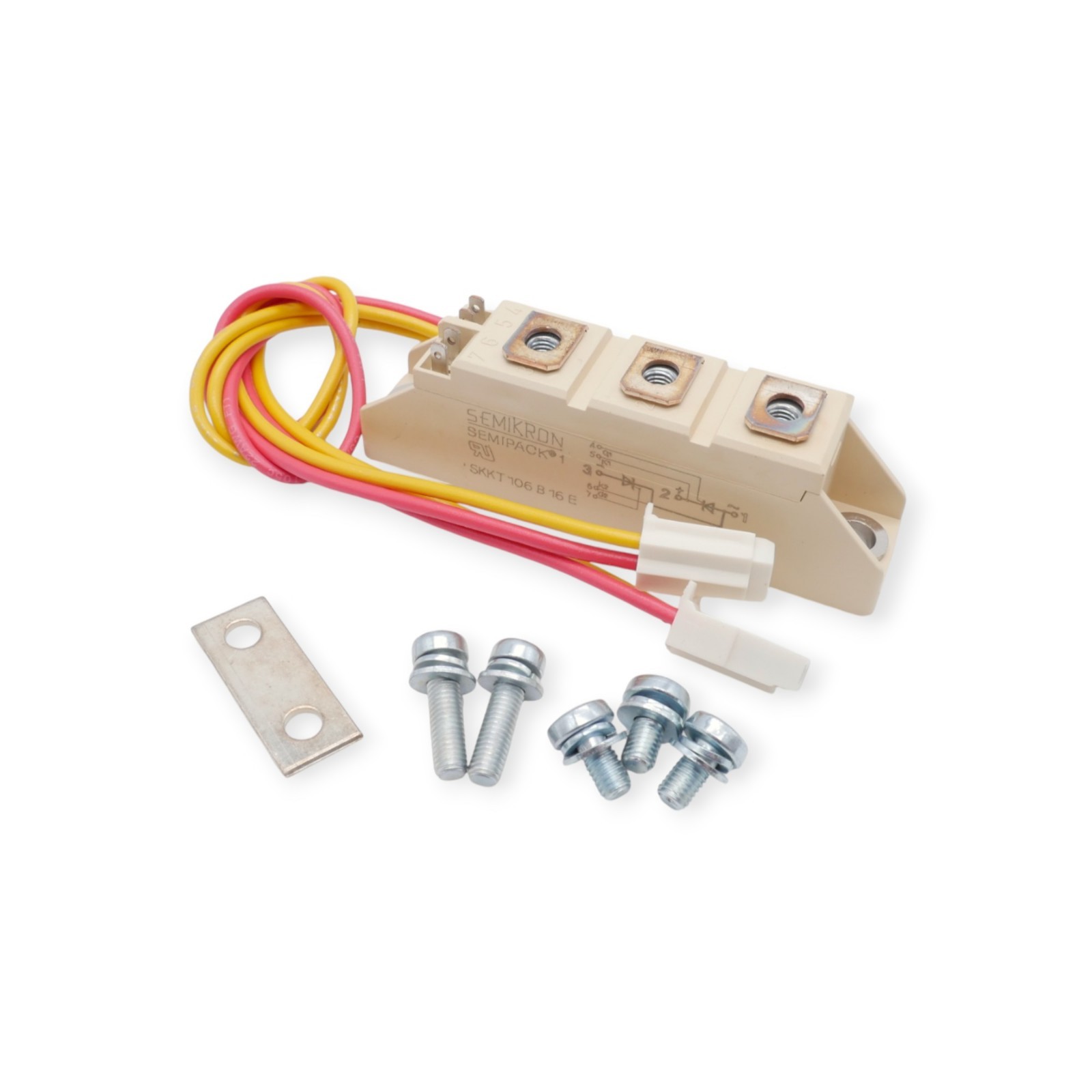 Semikron 195-4633 SCR-Modul Zweifachthyristormodul SKKT106B16E 106A 1600V – Bild 3