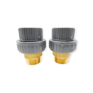2 Stück Georg Fischer 721550911 d63-2" PVC-U/Ms Messing Verschraubung