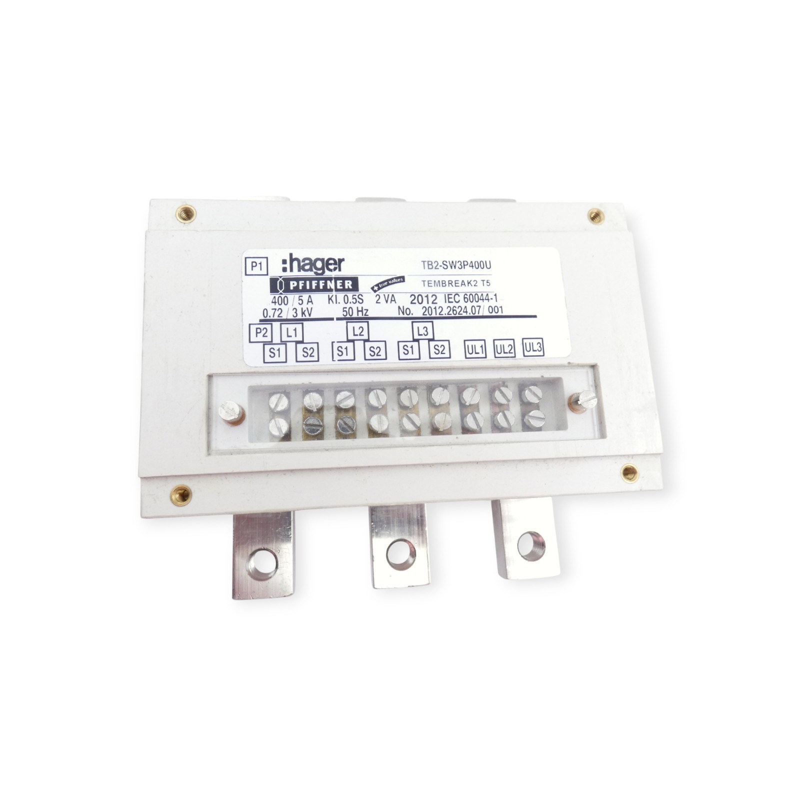 Hager Pfiffner TB2-SW3P400U Stromwandler 2012.2624.07 3-pol. 400/5A Kl. 0.5S 2VA