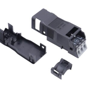 6 Stück Wago 890-113 Stecker mit Zugentlastungsgehäuse 3-polig 1,5mm² schwarz