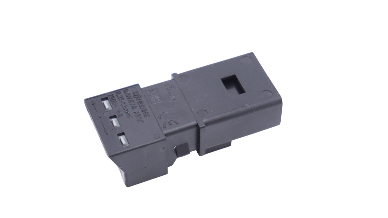 6 Stück Wago 890-113 Stecker mit Zugentlastungsgehäuse 3-polig 1,5mm² schwarz – Bild 4