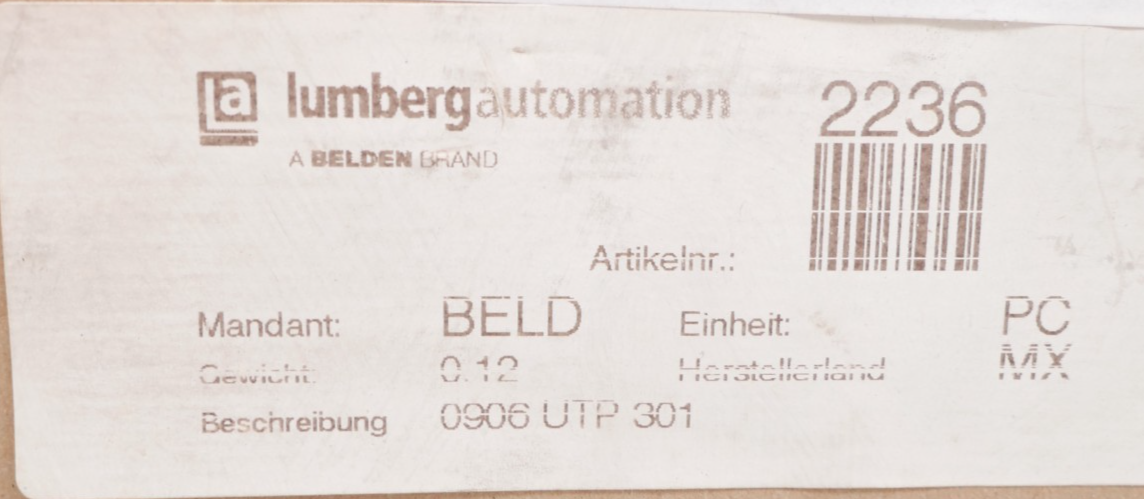 Lumberg Automation 0906 UTP 301 Rundsteckverbinder Metrisch 95,2mm 300V 8A – Bild 10