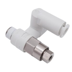 SMC ASP330F-01-06S Drosselrückschlagventil mit Pilotventil entsperrbar M6 Stahl