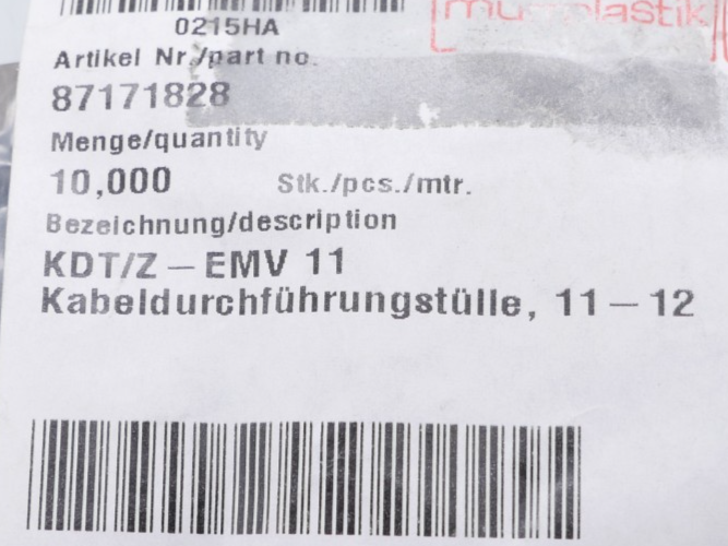 15 Stück Murrplastik KDT/Z-EMV 11 Kabeldurchführungstülle 11-12 8717182 – Bild 9
