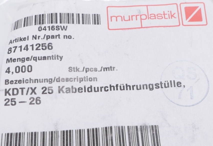 Murrplastik KDT/X 25 Kabeldurchführungstülle 87141256 schwarz VPE 4 Stück – Bild 7