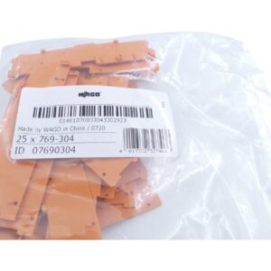 125 Stück WAGO 769 769-304 07690304 Abschluss-und Trenn - Zwischenplatte orange