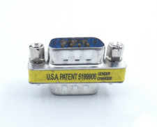 7 Stück U.S.A. Patent 5199906 Gender Changer Adapter 9 pol. Sub-D Stecker