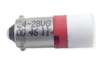 10 Stück Barthelme Single-LED 10x25mm BA9s 24-28V rot