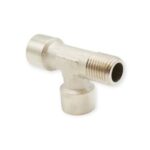 10 Stück T-Stück 2x Innengewinde 1x Außengewinde 1/4 Zoll Messing vernickelt